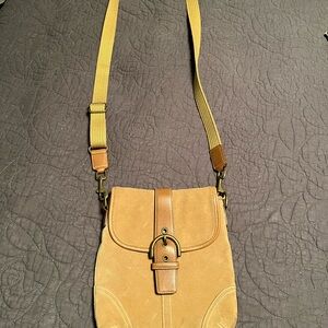 Coach Tan Crossbody Bag with Buckle